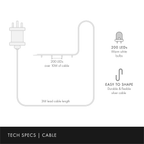 200 Warm White LED Micro Fairy Lights