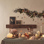 Pre Lit Autumn & Christmas Wreath & Garland