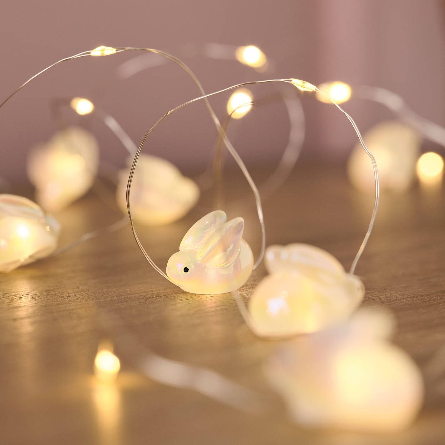 Glass Bunny Dome with Bunny Micro Lights