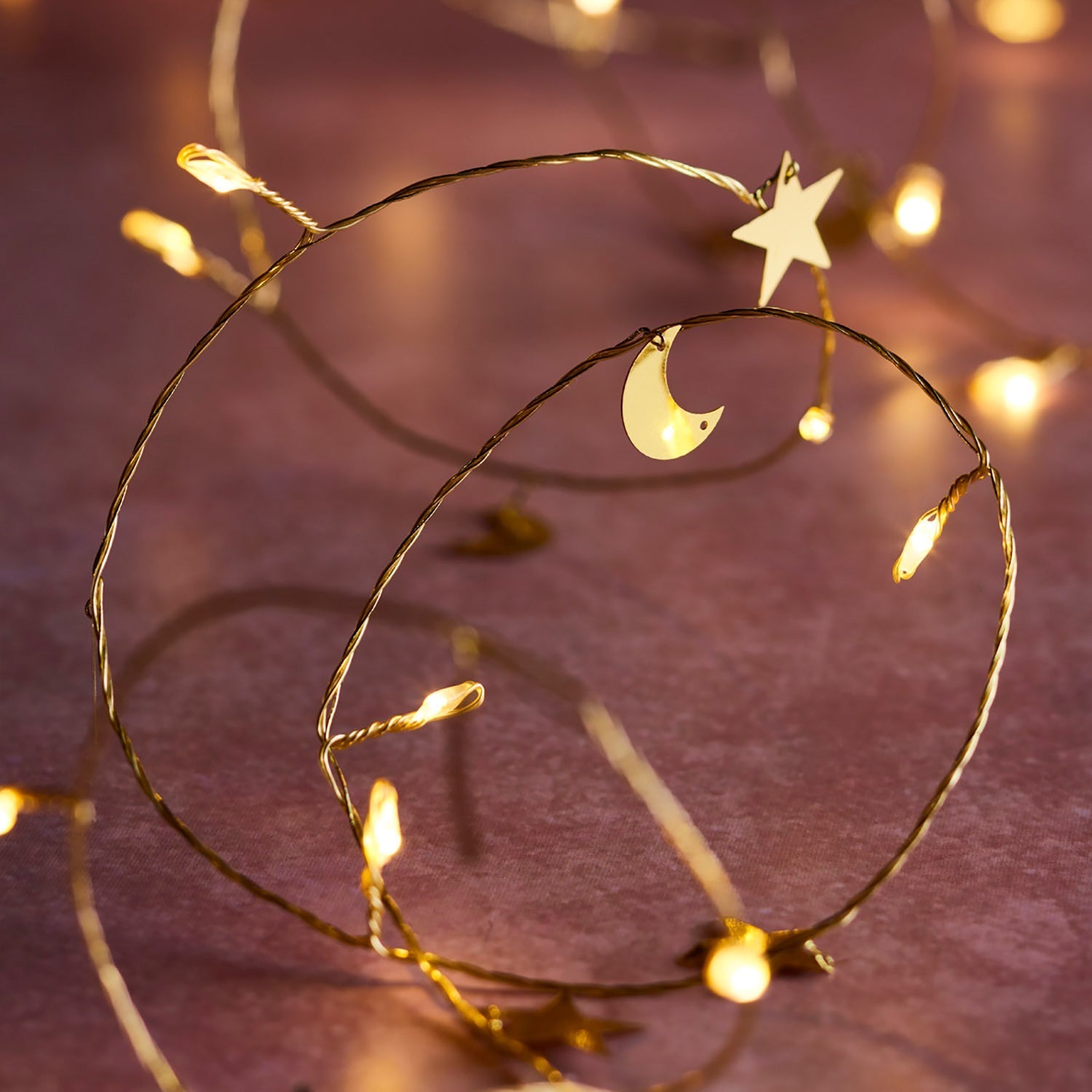 20 Moon & Star Micro Fairy Lights