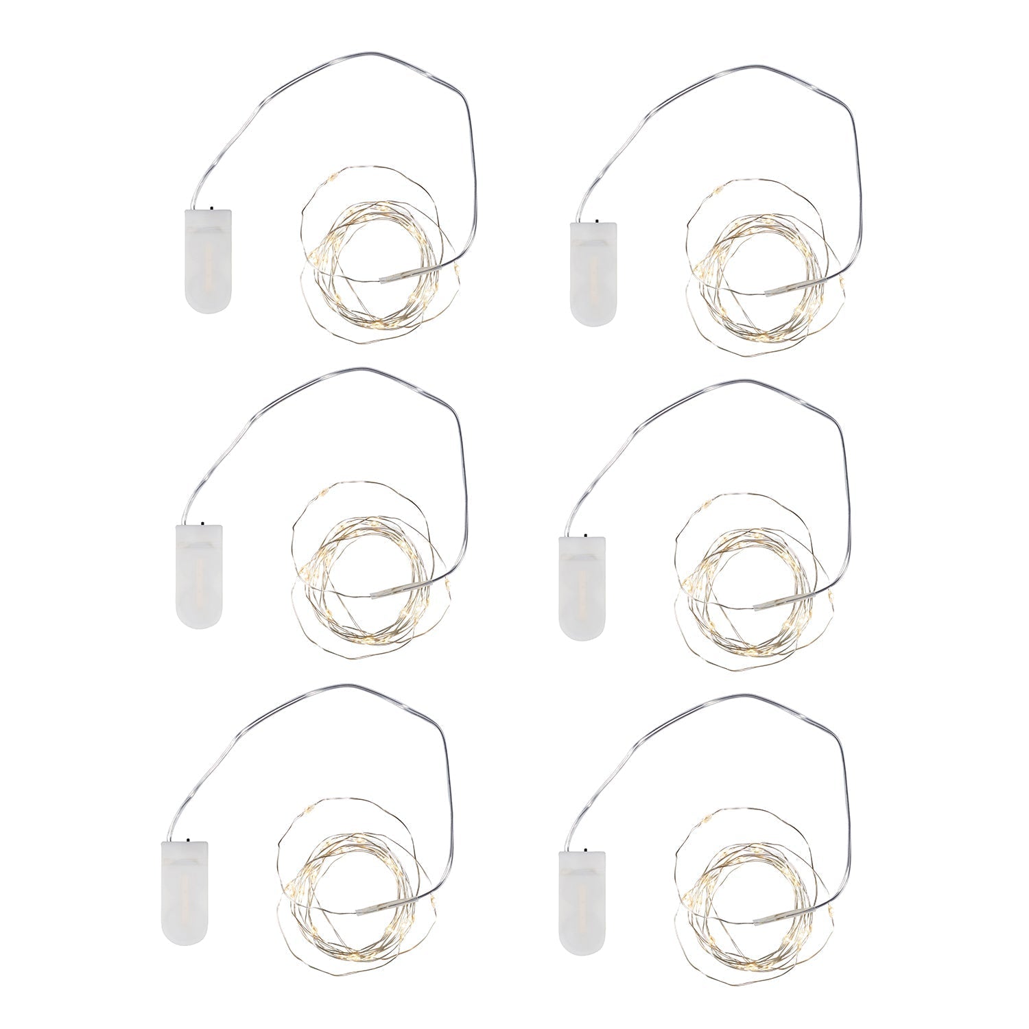 6 Set of 20 Warm White Micro Fairy Lights