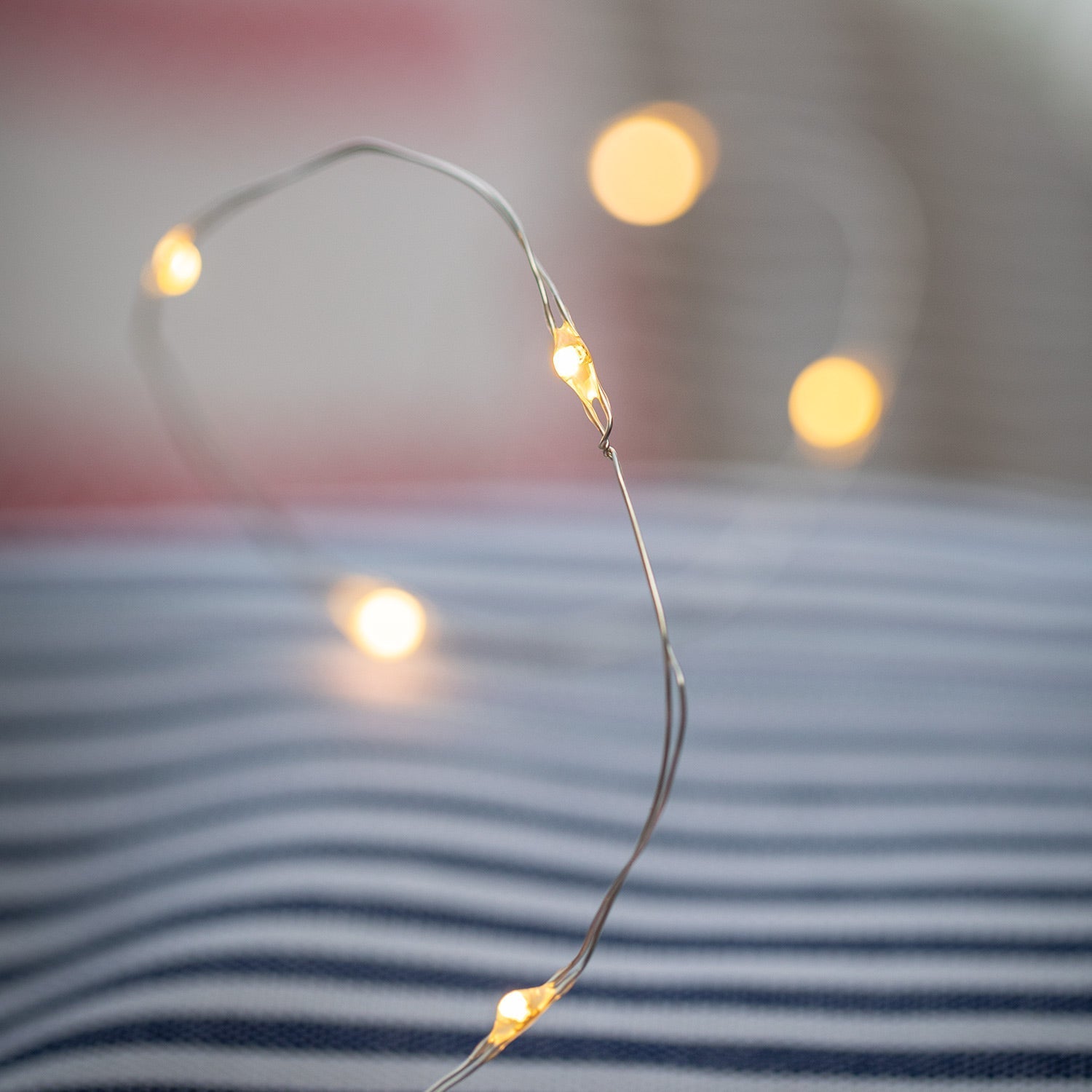 50 Warm White LED Micro Battery Outdoor Fairy Lights