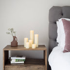 6 Slim LED Battery Candles With Dripping Wax