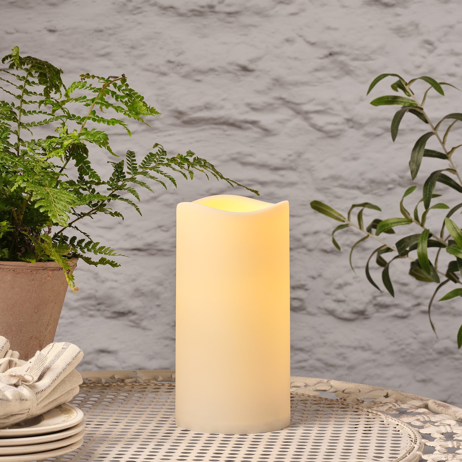 Large Port Isaac Battery Outdoor LED Candle