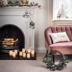 3 Metallic Gold Ombre Wax LED Pillar Candles