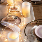 3 Metallic Gold Ombre Wax LED Pillar Candles