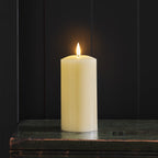15cm TruGlow® Ivory LED Pillar Candle with Remote Control
