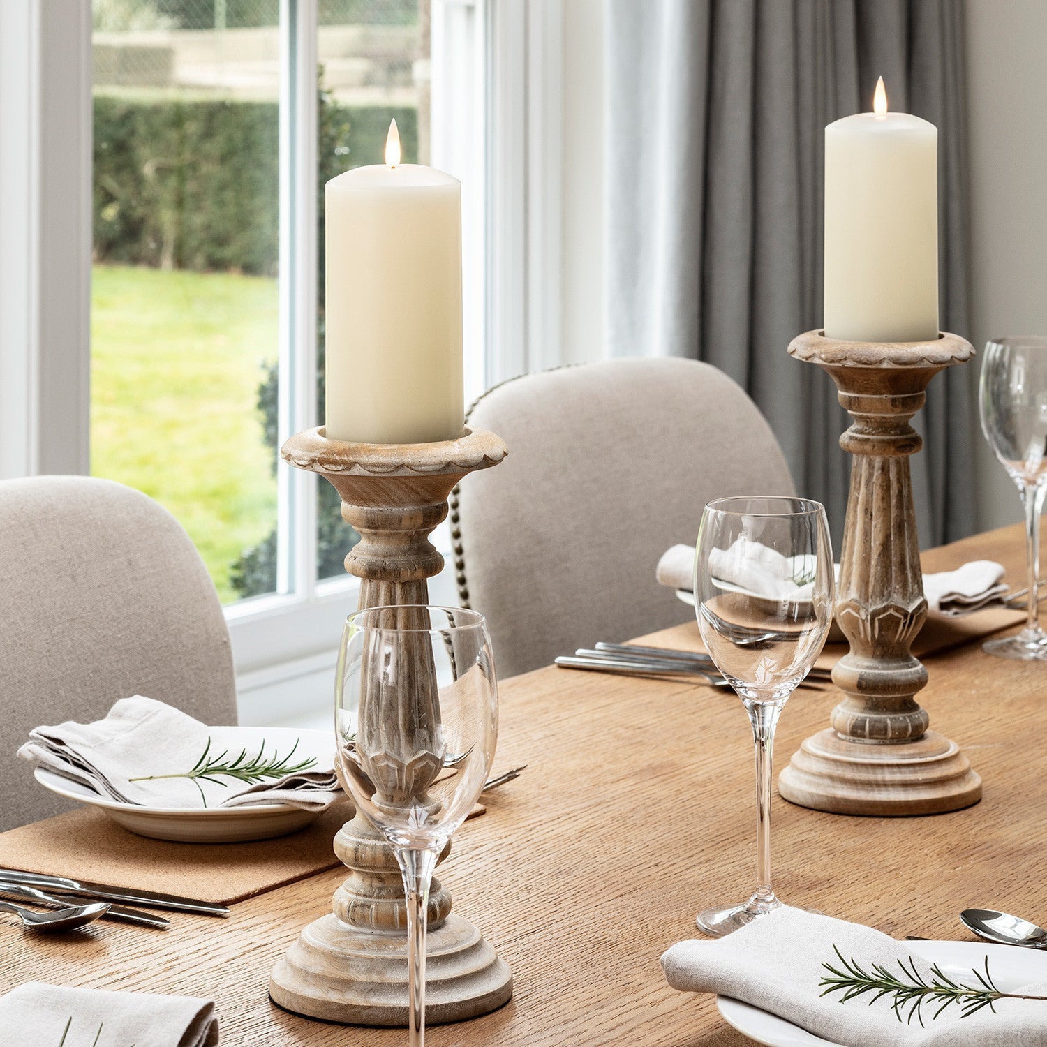 15cm TruGlow® Ivory LED Pillar Candle with Remote Control