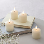 4 TruGlow® Ivory LED Votive Candles