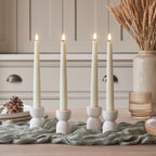 4 Ivory TruGlow® LED Taper Candles with Remote Control