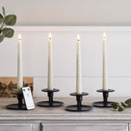 4 Ivory TruGlow® LED Taper Candles with Remote Control