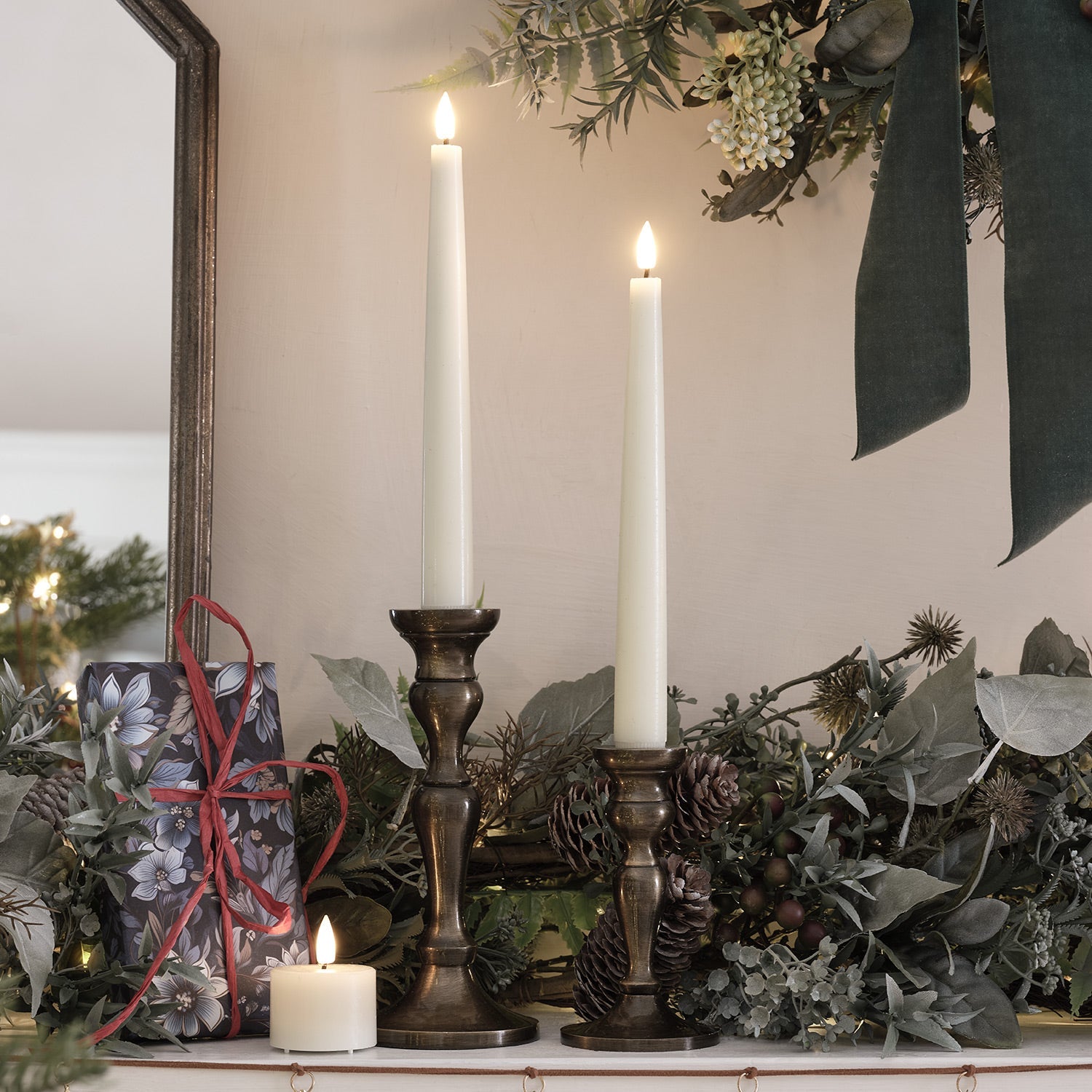 8 TruGlow® Ivory LED Taper Candles with Remote Control