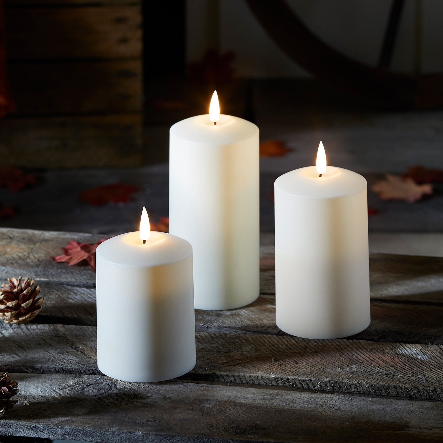 TruGlow® Waterproof Outdoor Candle Trio