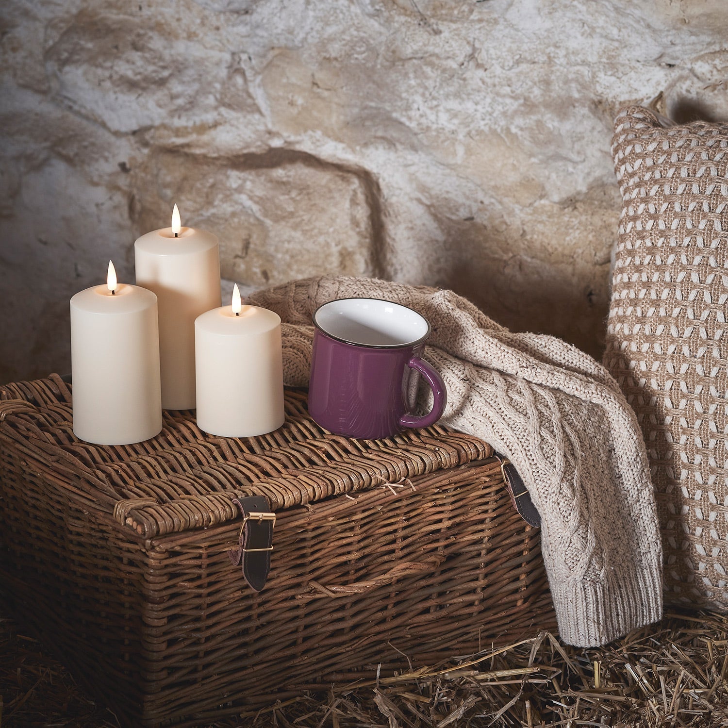 TruGlow® Waterproof Outdoor Candle Trio