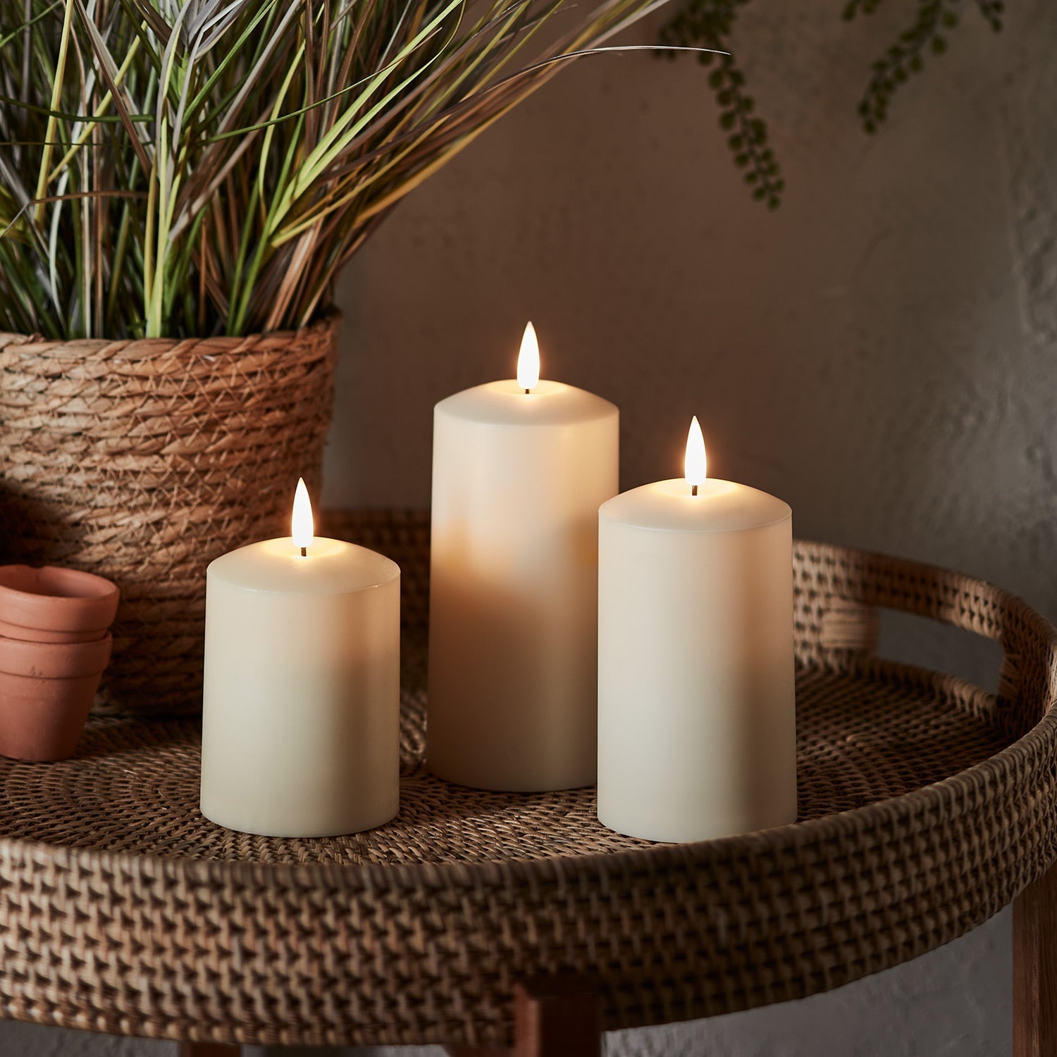 TruGlow® Waterproof Outdoor Candle Trio