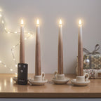 4 Bronze Ombre  TruGlow® Remote Control LED Taper Candles