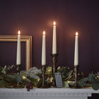 4 Ivory TruGlow® Remote Control Short LED Taper Candles