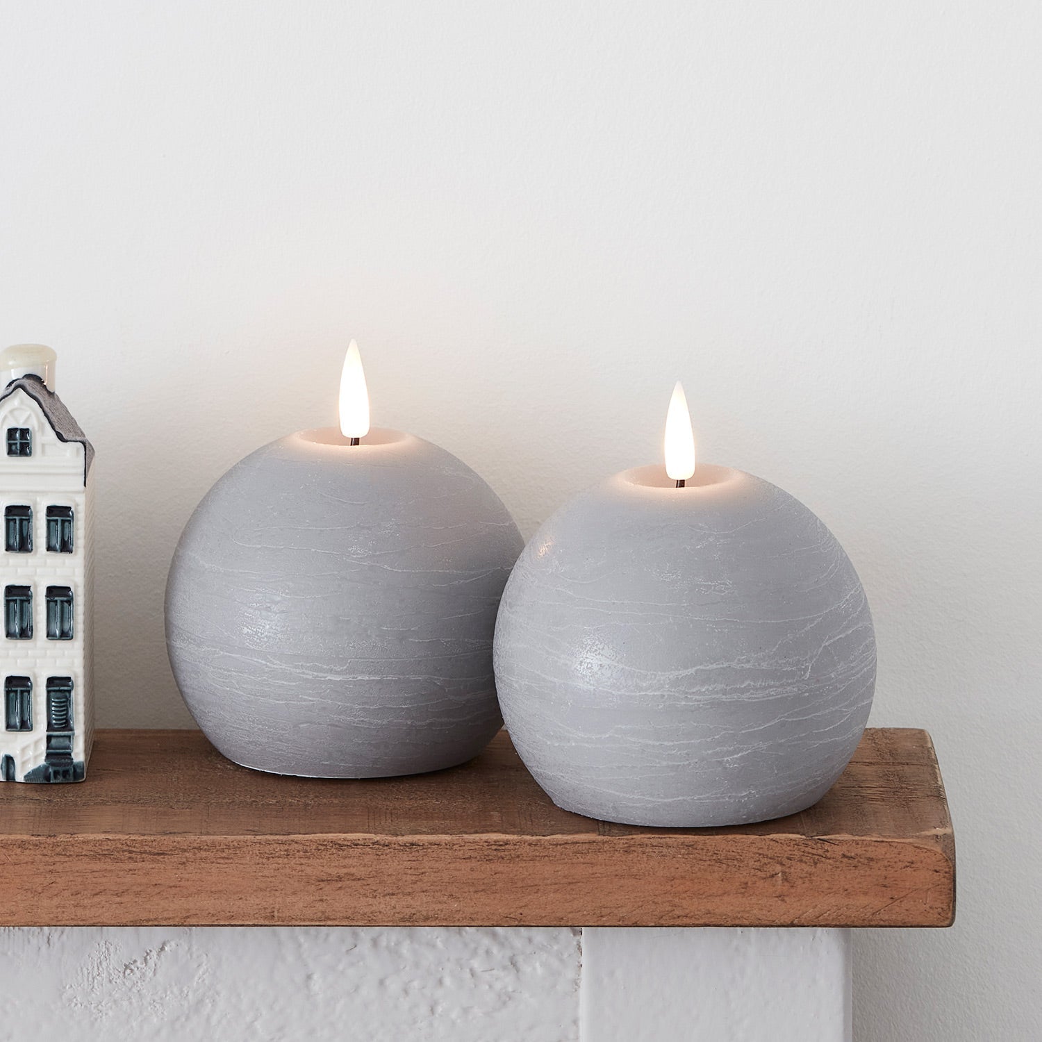 Large TruGlow® Ball LED Candle Duo