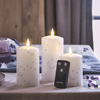 3 Moon & Star Design TruGlow® Pillar LED Candles