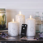 3 Moon & Star Design TruGlow® Pillar LED Candles