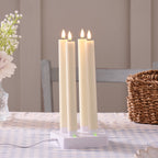 4 Rechargeable TruGlow® Taper Candles