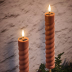 4 TruGlow® Terracotta Coloured Solar Tiki Torches