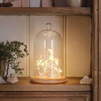 Glass Dome with Halloween Bat LED Micro Lights