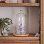 Glass Dome with Halloween Bat LED Micro Lights