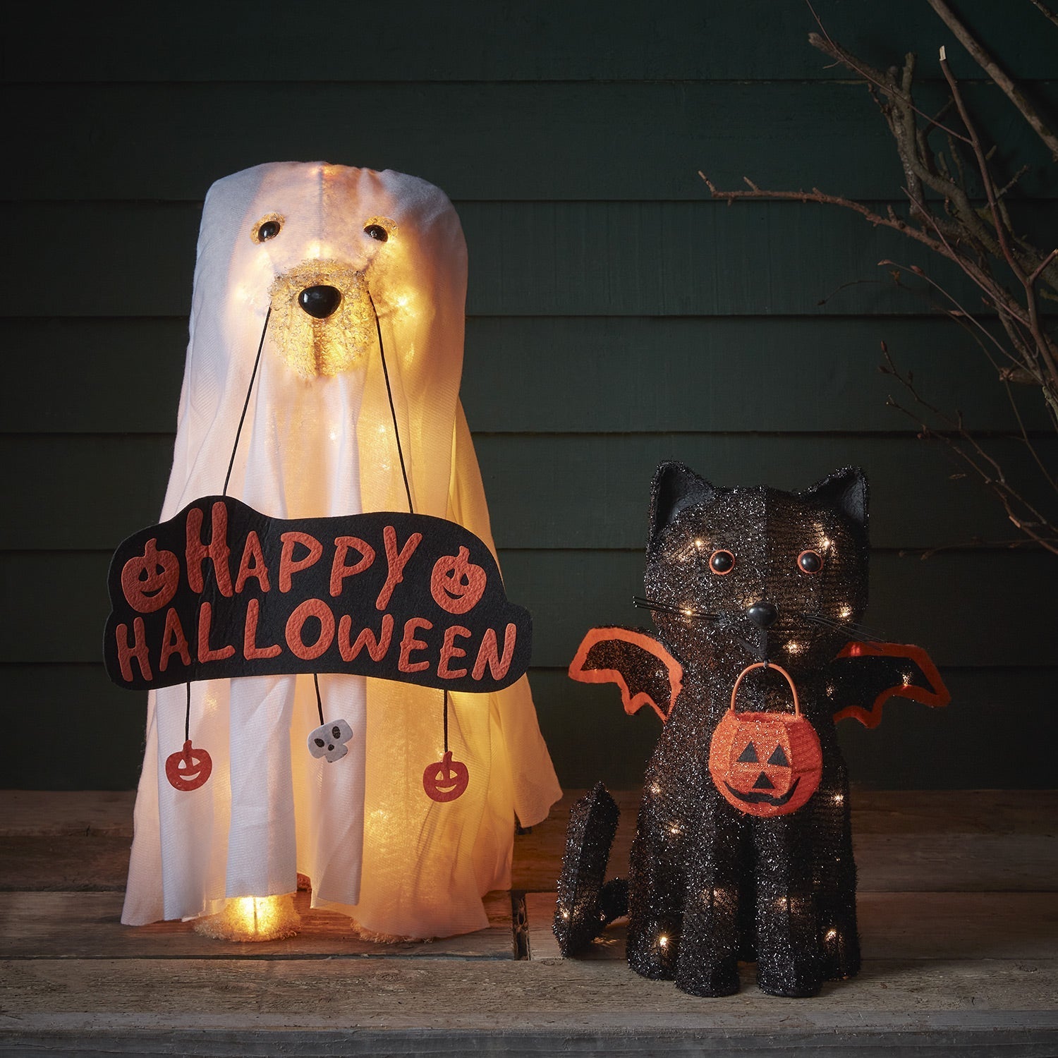 Cat Battery Outdoor Halloween Decoration