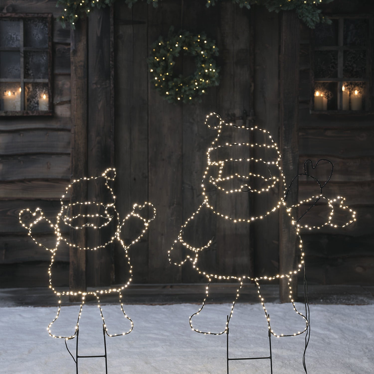 Santa Claus Outline Micro LED Stake Light