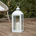 Perth White Garden Lantern Trio with TruGlow® Candles