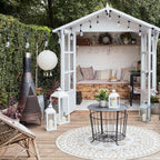 Perth White Garden Lantern Trio with TruGlow® Candles