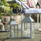 Hayle Large Metal Outdoor Lantern with TruGlow® Candle Trio
