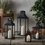 59cm Albury Black Garden Lantern with TruGlow® Candle