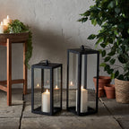 Bowen Large Black Garden Lantern with White TruGlow® Candle