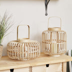 Bamboo Garden Lantern Duo with TruGlow® Candles
