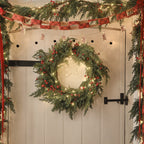 1.5m Pre Lit Red Berry Christmas Garland