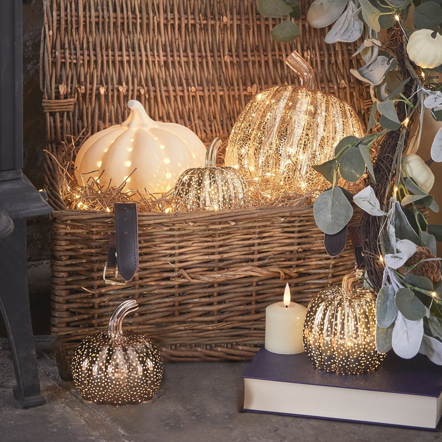 Ceramic Pumpkin Light