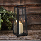 Porto Solar Metal Lantern Duo with TruGlow® LED Candles