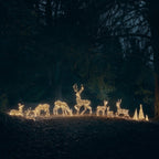 2m Studley Rattan Stag Dual Colour LED Light Up Reindeer