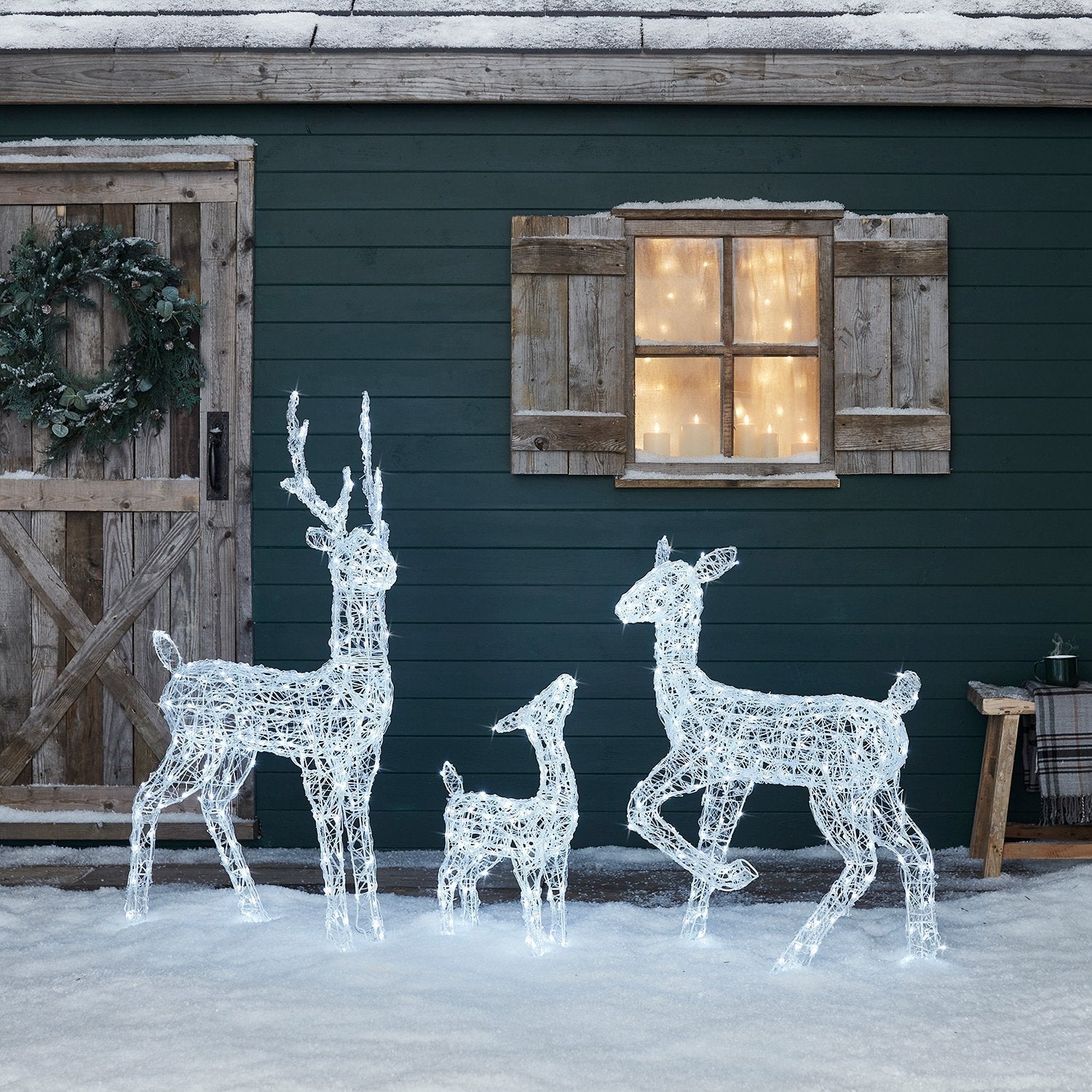 1.2m Swinsty Acrylic Stag Light Up Reindeer
