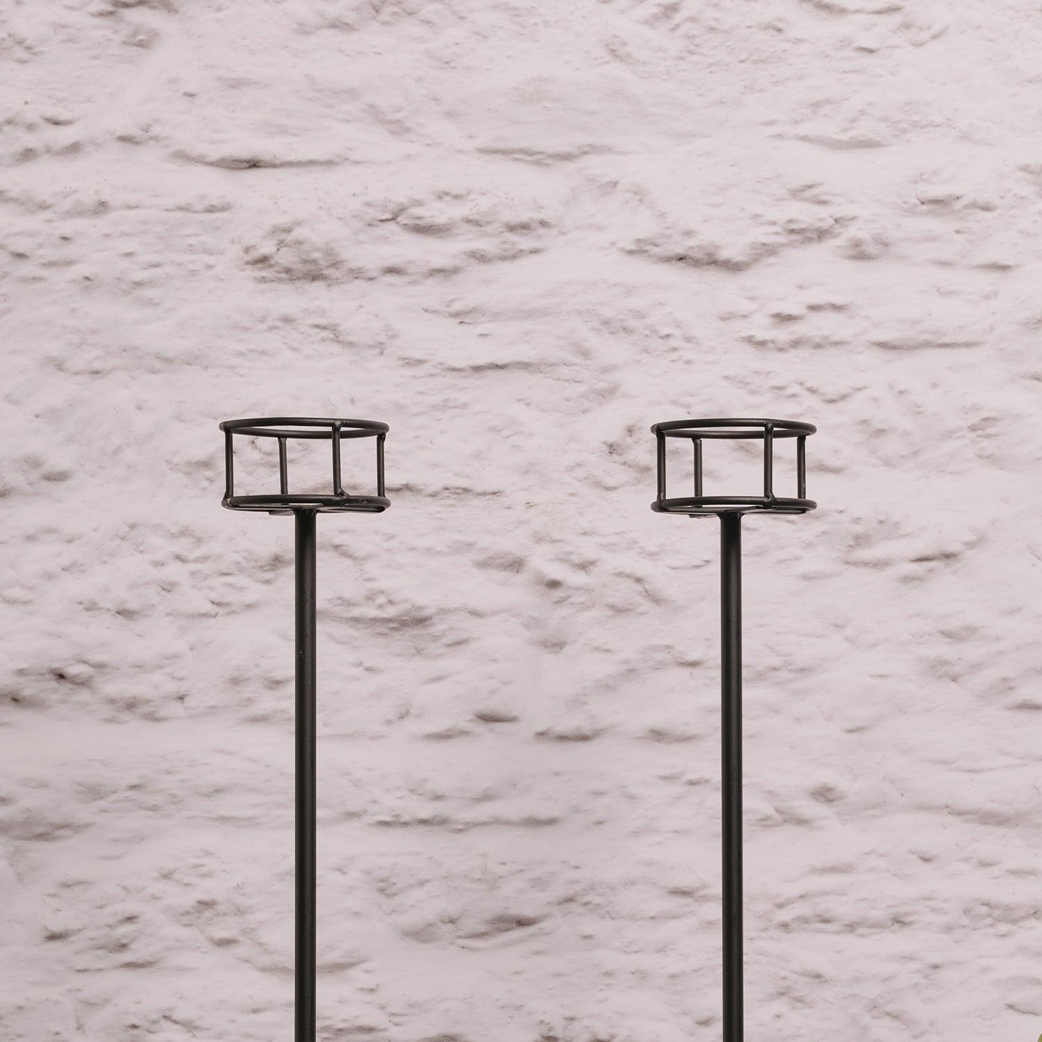 Set of 2 Adjustable Outdoor Candle Stakes