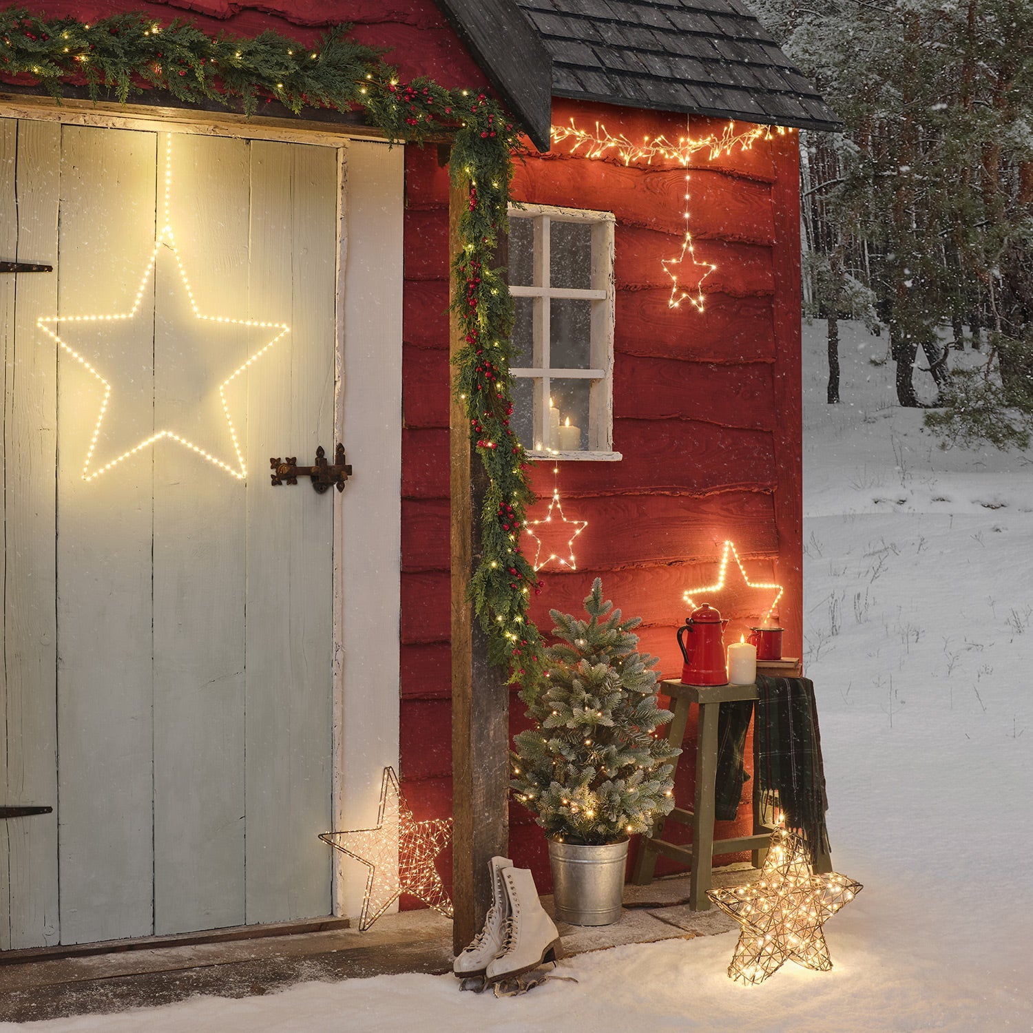 6 Outdoor Hanging Star Lights