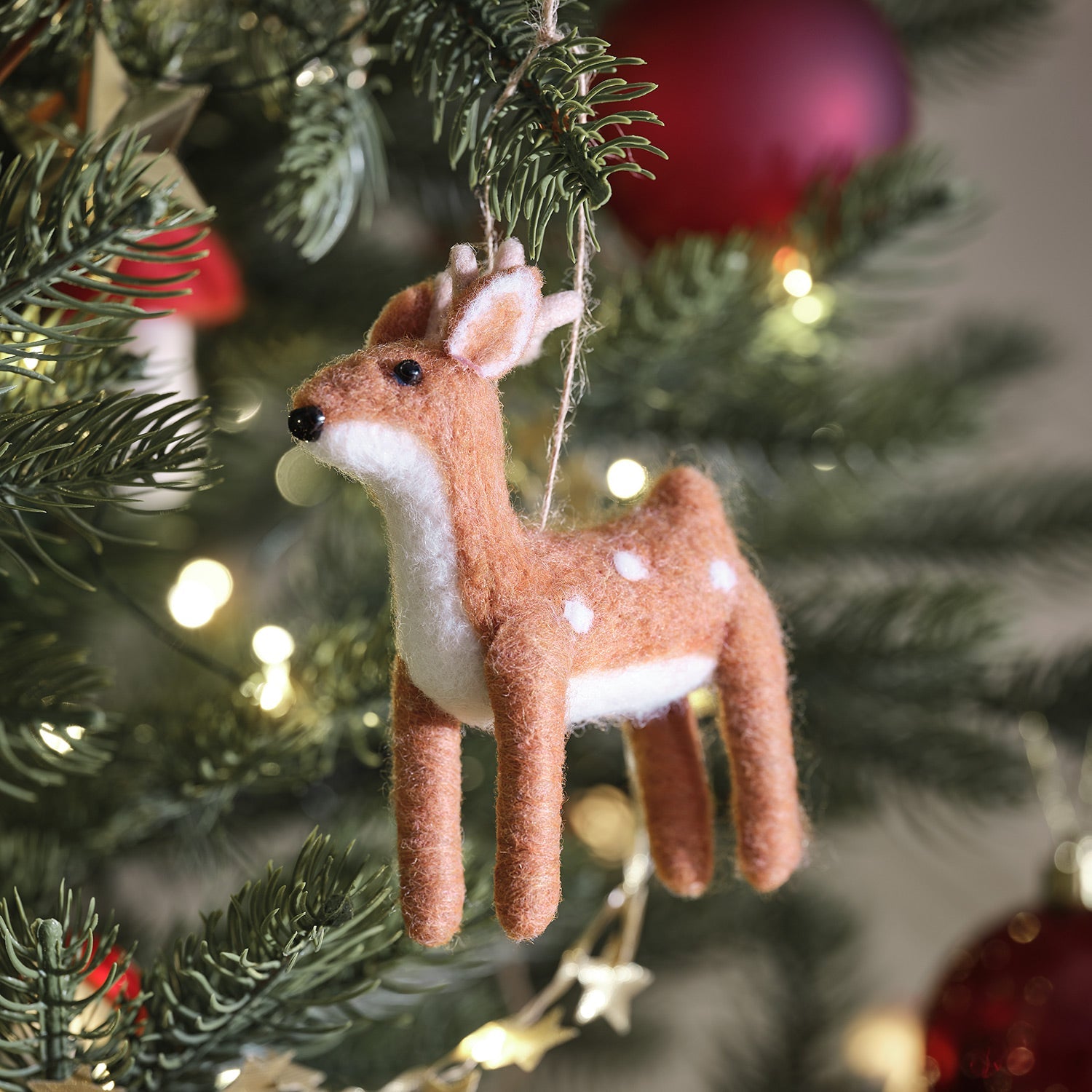 Felt Twig Tree & Winter Woodland Felt Hanging Decorations Bundle