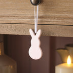 6 Pastel Ceramic Bunny Hanging Decorations