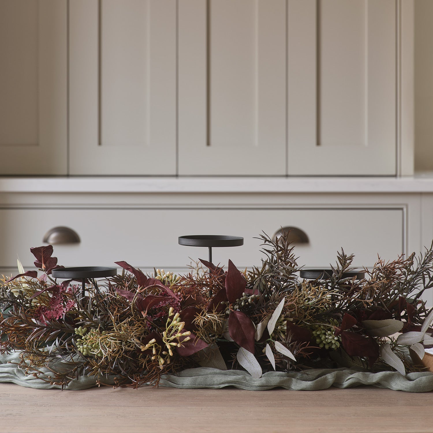 70cm Autumn Winter Trio Candle Holder