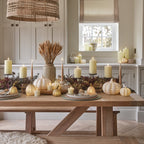 70cm Autumn Winter Trio Candle Holder with TruGlow® Pillar Candles