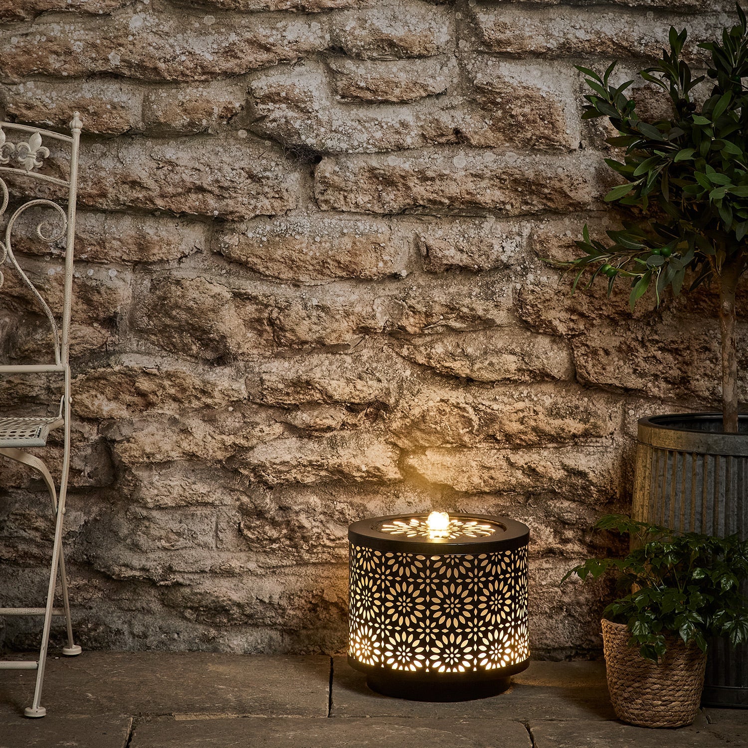 Grisedale Metal Cutout LED Fountain