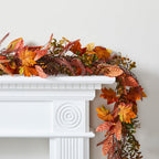 Maple Leaf Autumn Wreath & Garland