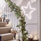 2m Pre Lit Oversized White Berry Christmas Garland